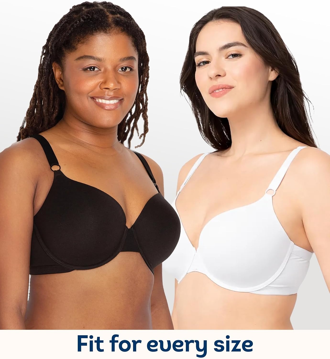 image:imageFruit of the Loom Womens Cotton TShirt Bra Underwire MultipackWhiteBlack Hue
