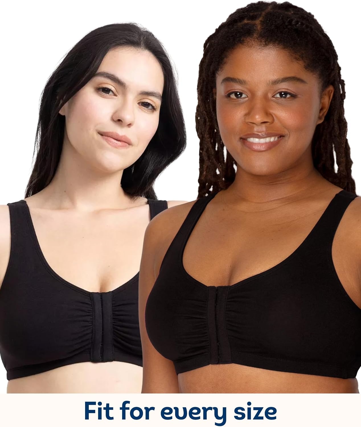 image:imageFruit of the Loom Womens FrontClose Sports Bra MultiPackBlack Hue