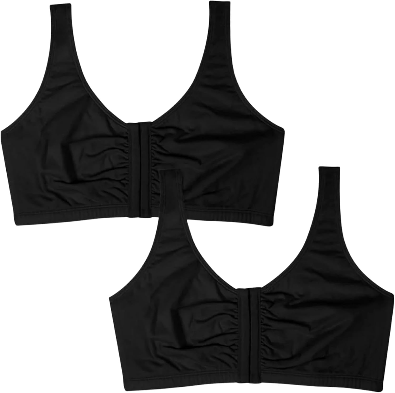 image:imageFruit of the Loom Womens FrontClose Sports Bra MultiPackBlack Hue