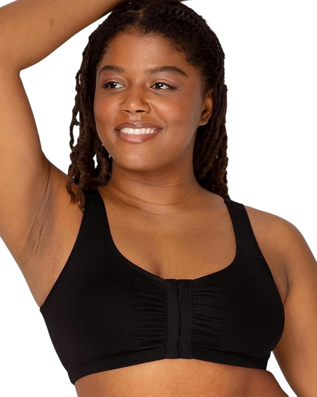 image:imageFruit of the Loom Womens FrontClose Sports Bra MultiPackBlack HueHeather Grey