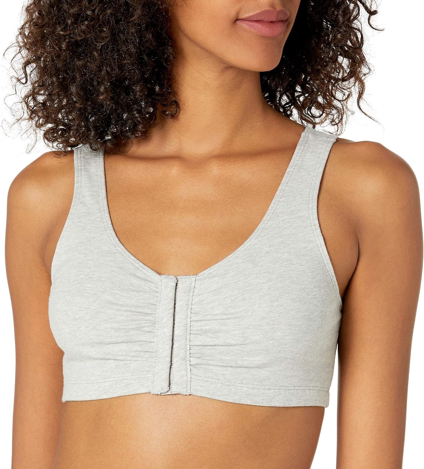 image:imageFruit of the Loom Womens FrontClose Sports Bra MultiPackHeather Grey
