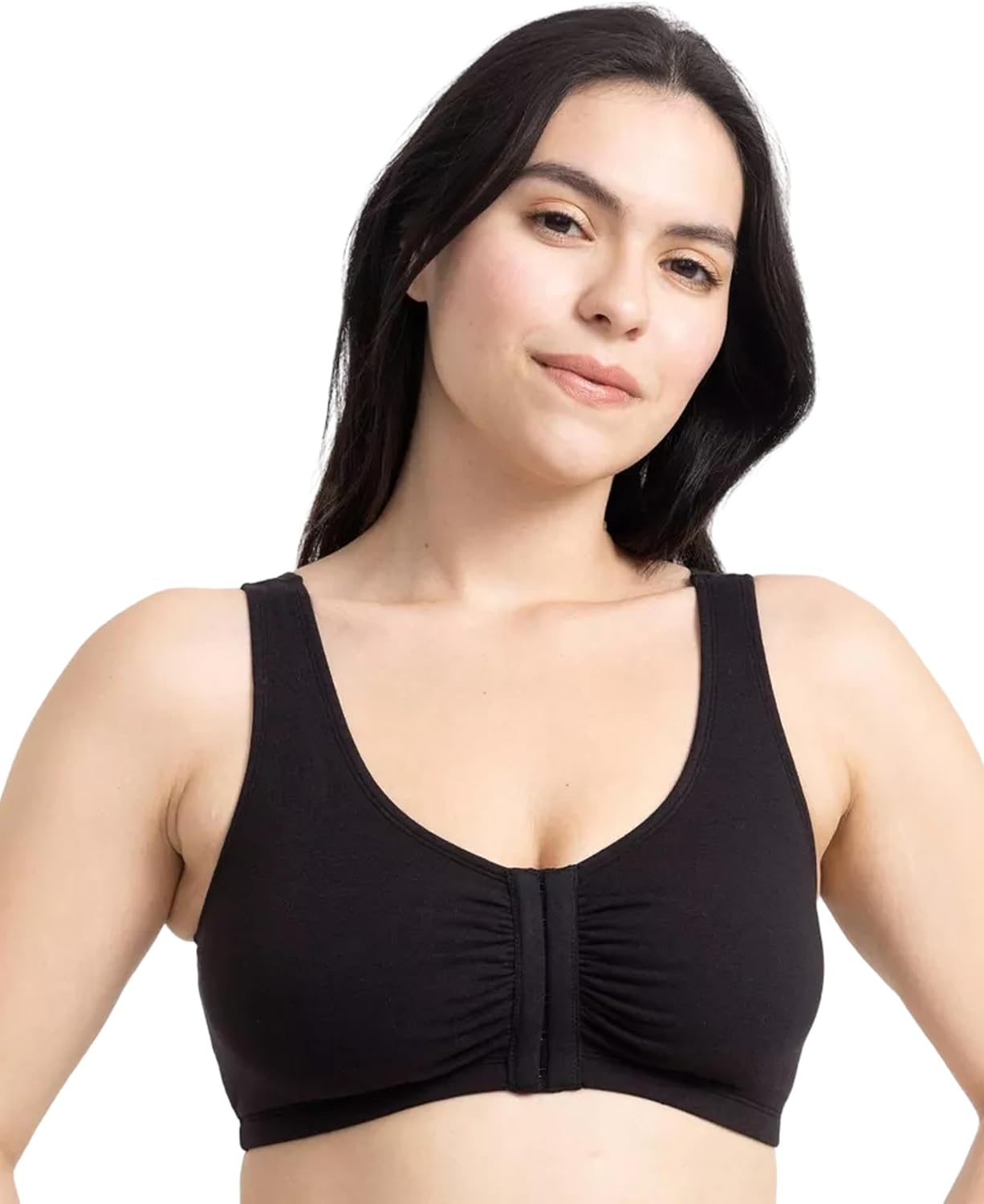 image:imageFruit of the Loom Womens FrontClose Sports Bra MultiPackSandBlack