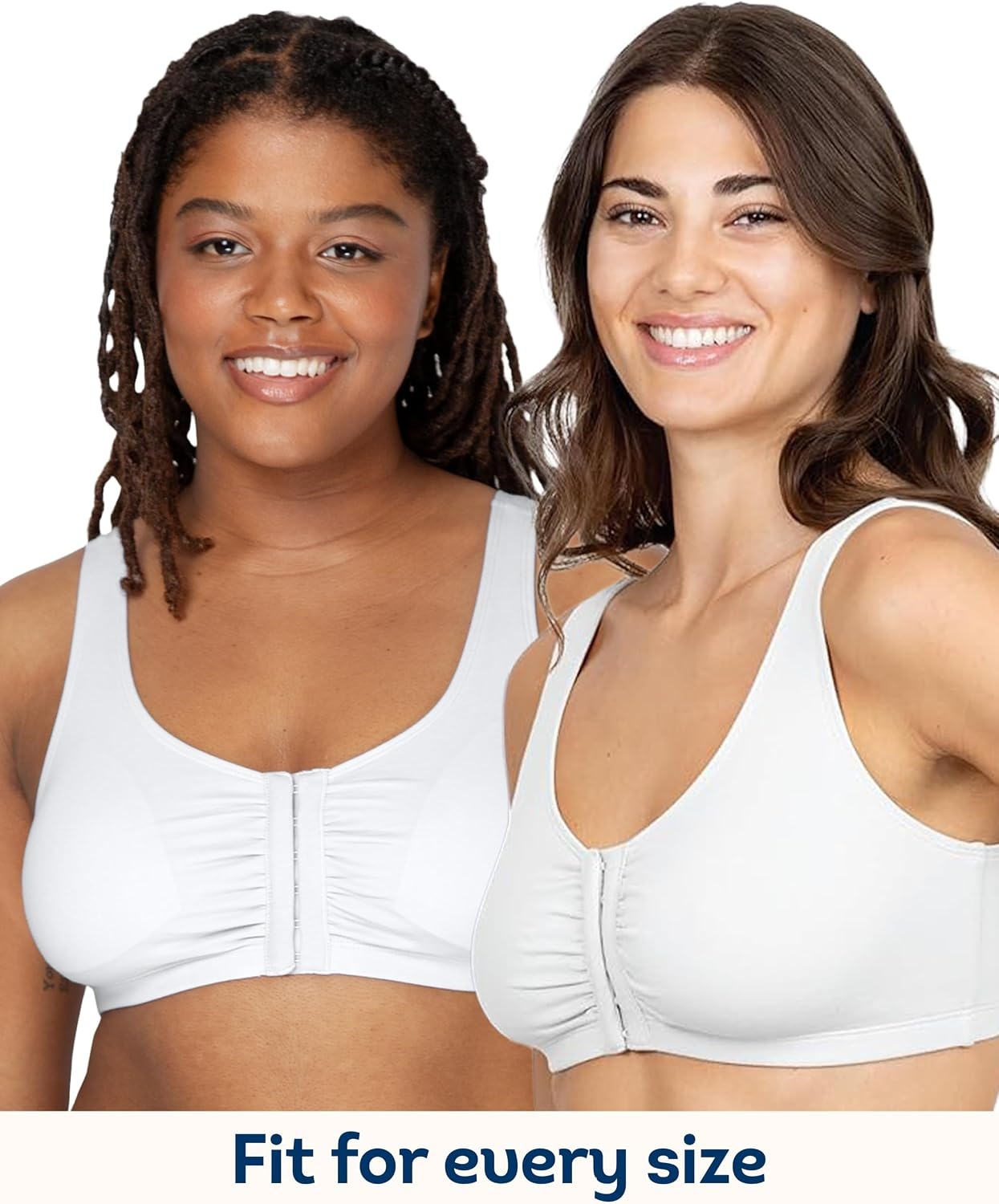 image:imageFruit of the Loom Womens FrontClose Sports Bra MultiPackWhite
