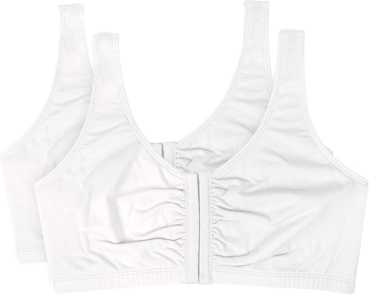 image:imageFruit of the Loom Womens FrontClose Sports Bra MultiPackWhite
