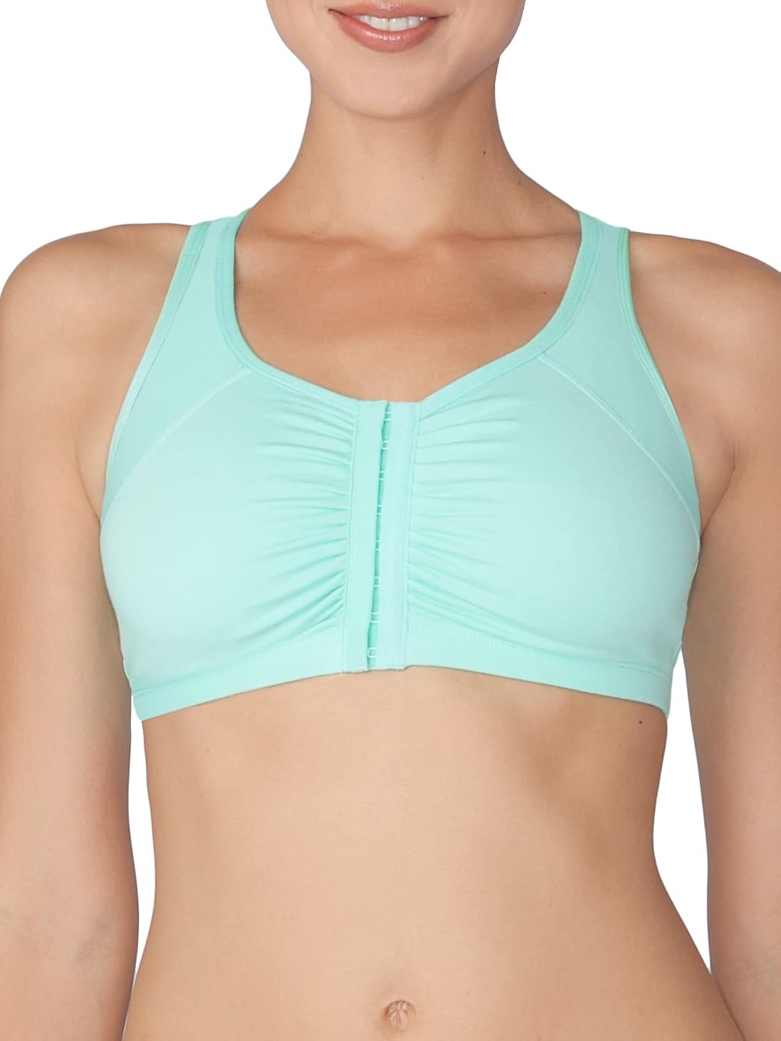 image:imageFruit of the Loom Womens MultiPack Front Close Sports BraMint ChipWhite