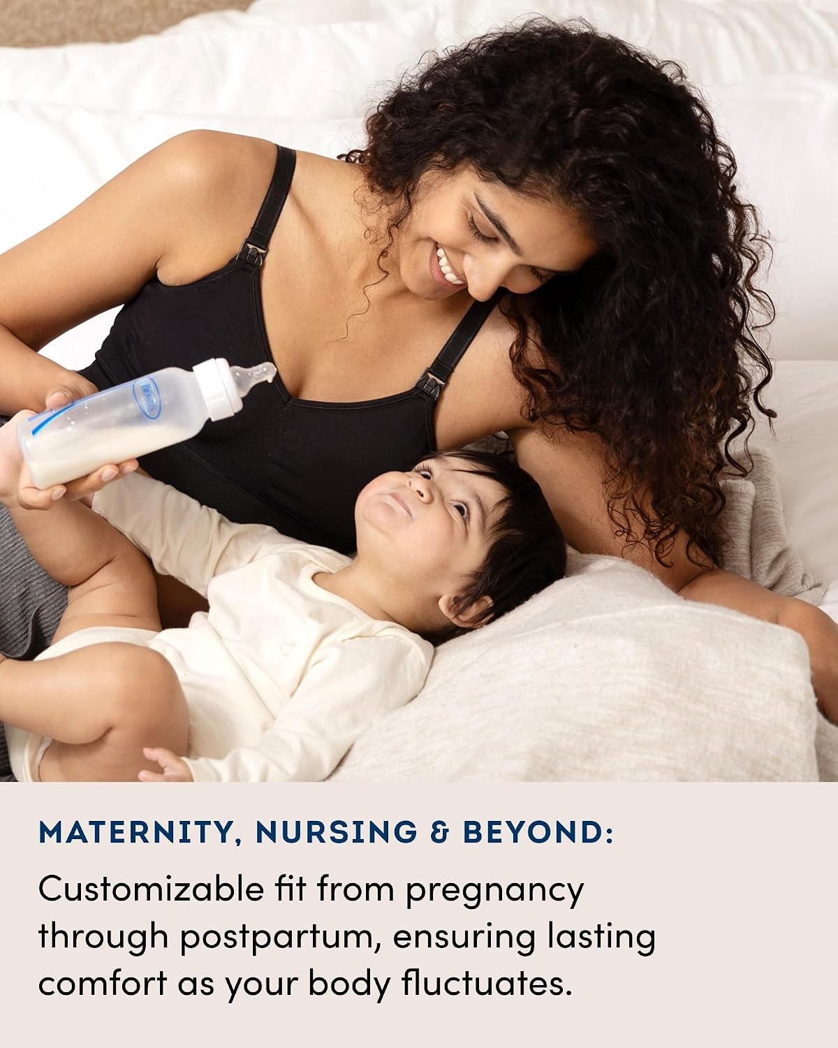image:imageFruit of the Loom Womens Seamless Wireless Nursing amp Maternity BraBlack Hue