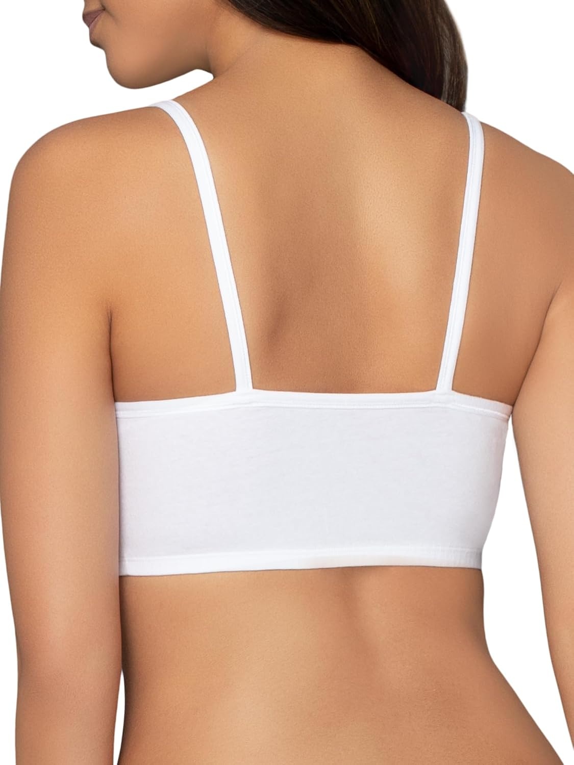 image:imageFruit of the Loom Womens Spaghetti Strap Cotton Cami Sports Bra MultipackMint ChipWhiteGrey Heather