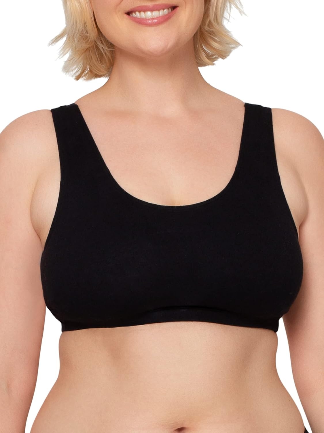 image:imageFruit of the Loom Womens Wireless Cotton Sports Bra MultipackBlackHeather GreyCharcoal