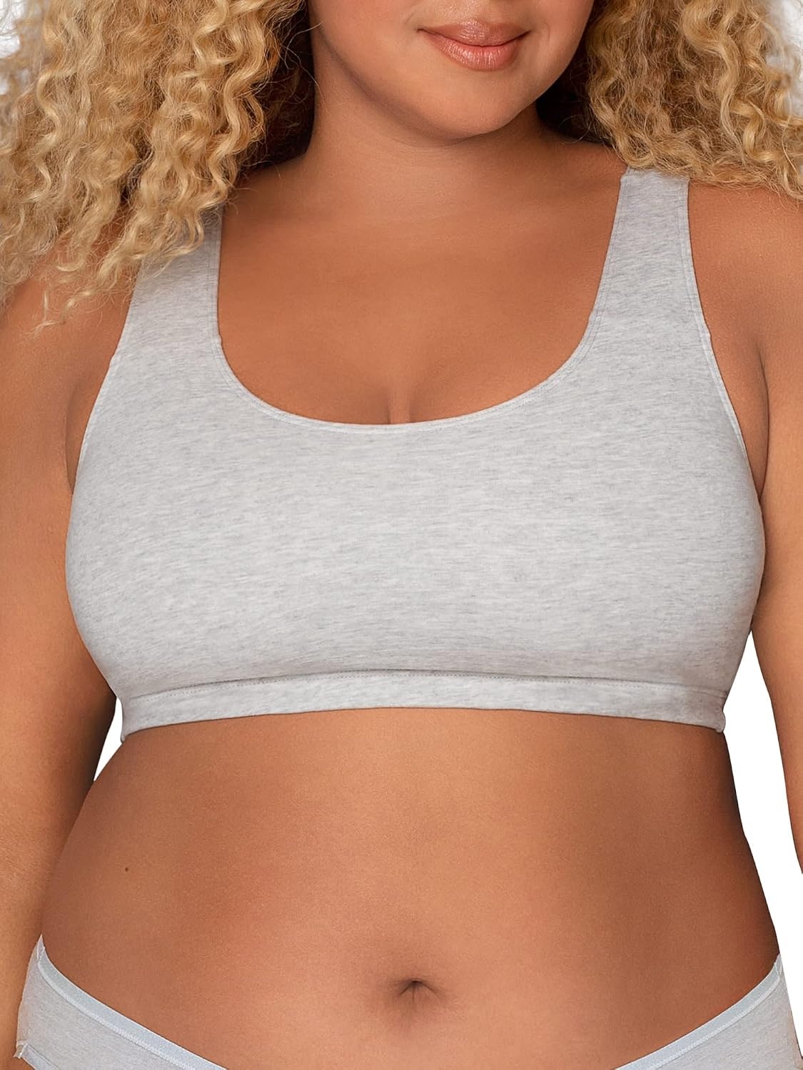 image:imageFruit of the Loom Womens Wireless Cotton Sports Bra MultipackBlackHeather GreyCharcoal