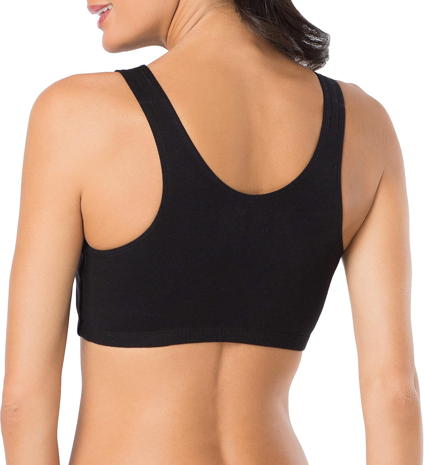 image:imageFruit of the Loom Womens Wireless Cotton Sports Bra MultipackBlushing Rose Black White