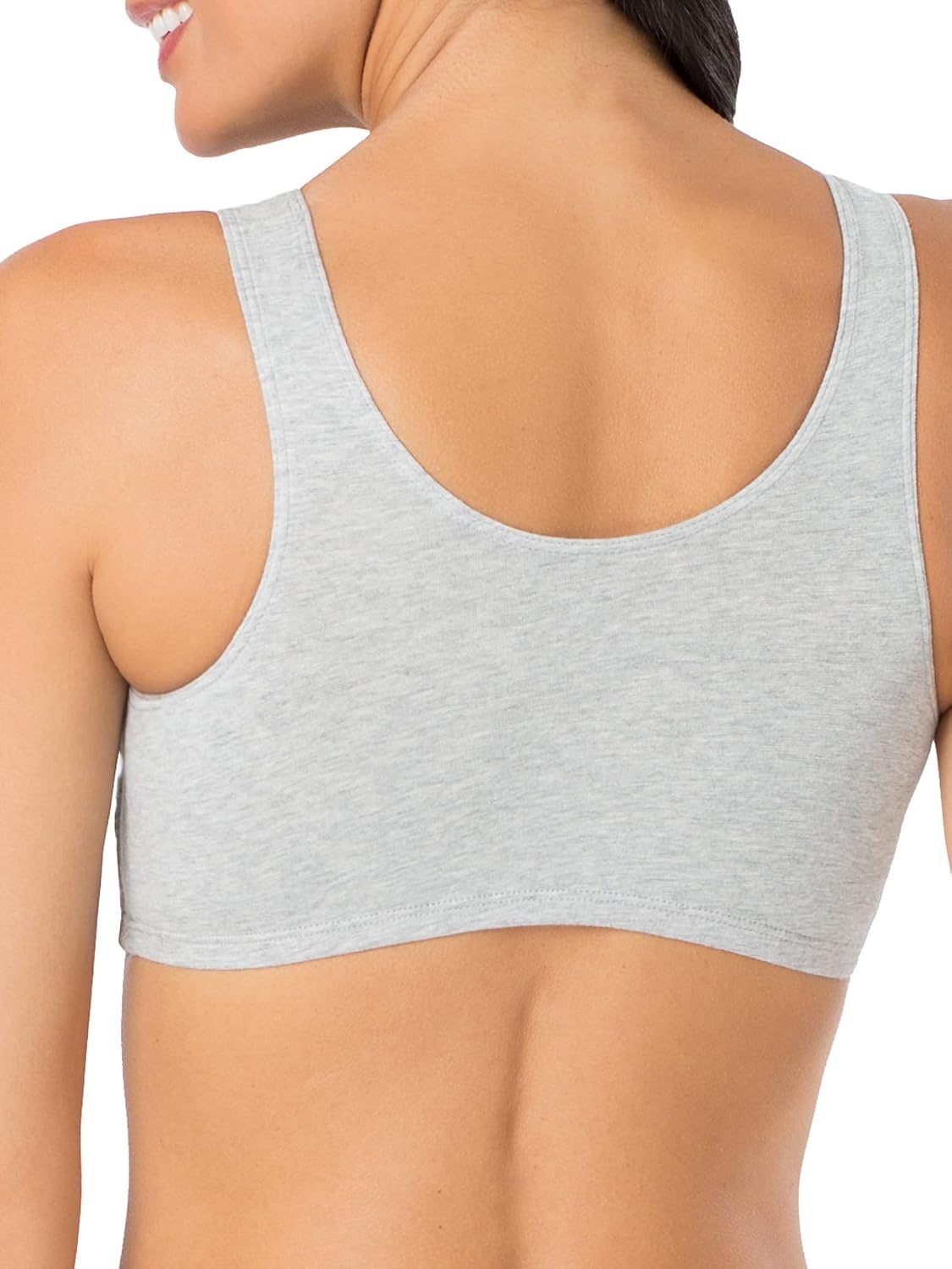 image:imageFruit of the Loom Womens Wireless Cotton Sports Bra MultipackHeather BlueWhiteHeather Grey