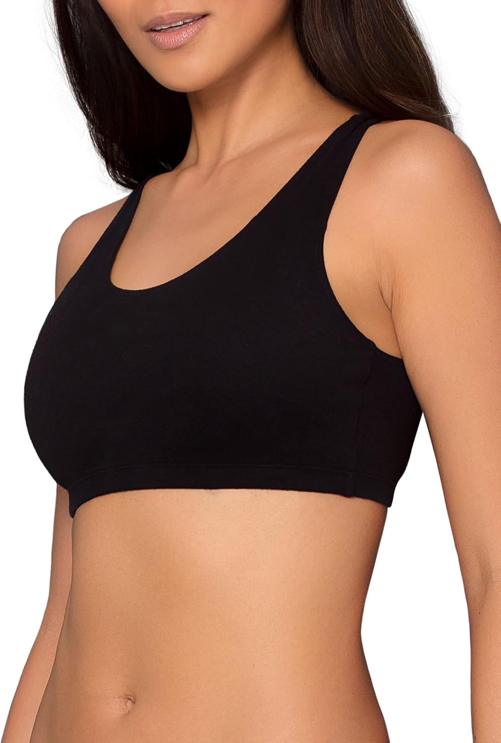 image:imageFruit of the Loom Womens Wireless Cotton Sports Bra MultipackHeather Grey W BlackWhiteBlackHeather Grey W BlackWhiteBlack