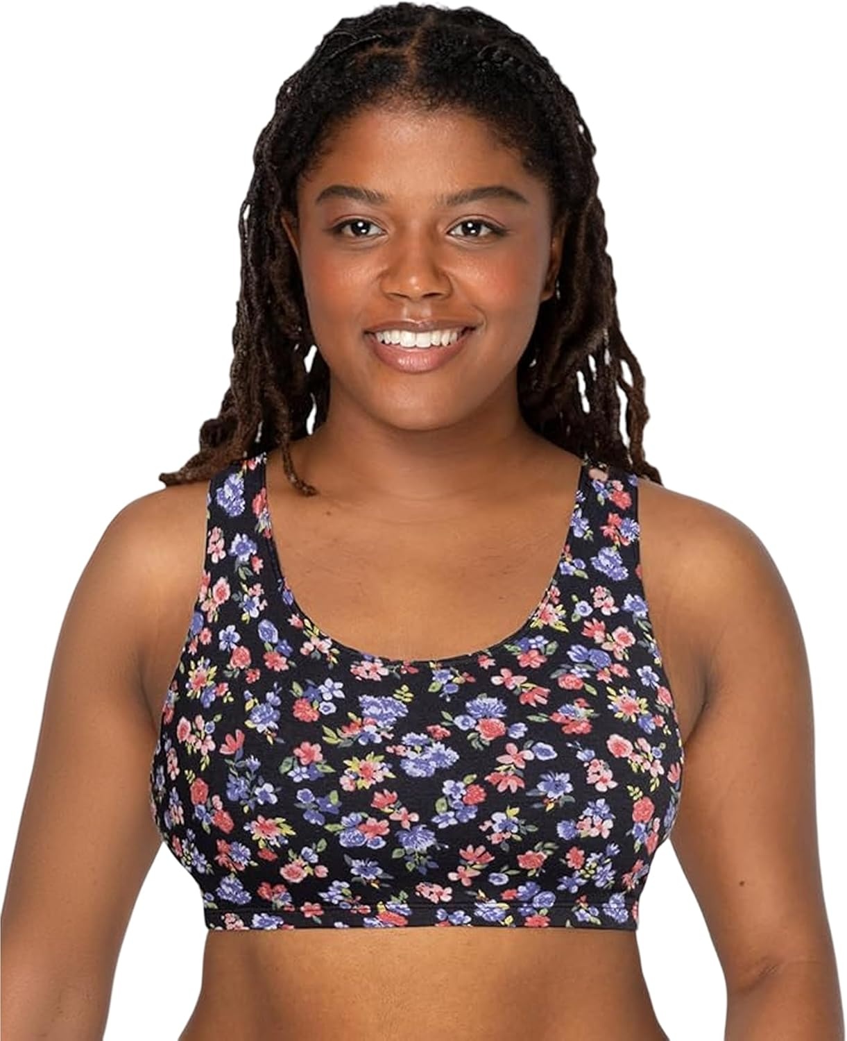 image:imageFruit of the Loom Womens Wireless Cotton Sports Bra MultipackMidnight MeadowLilasGrey HeatherBlack Hue