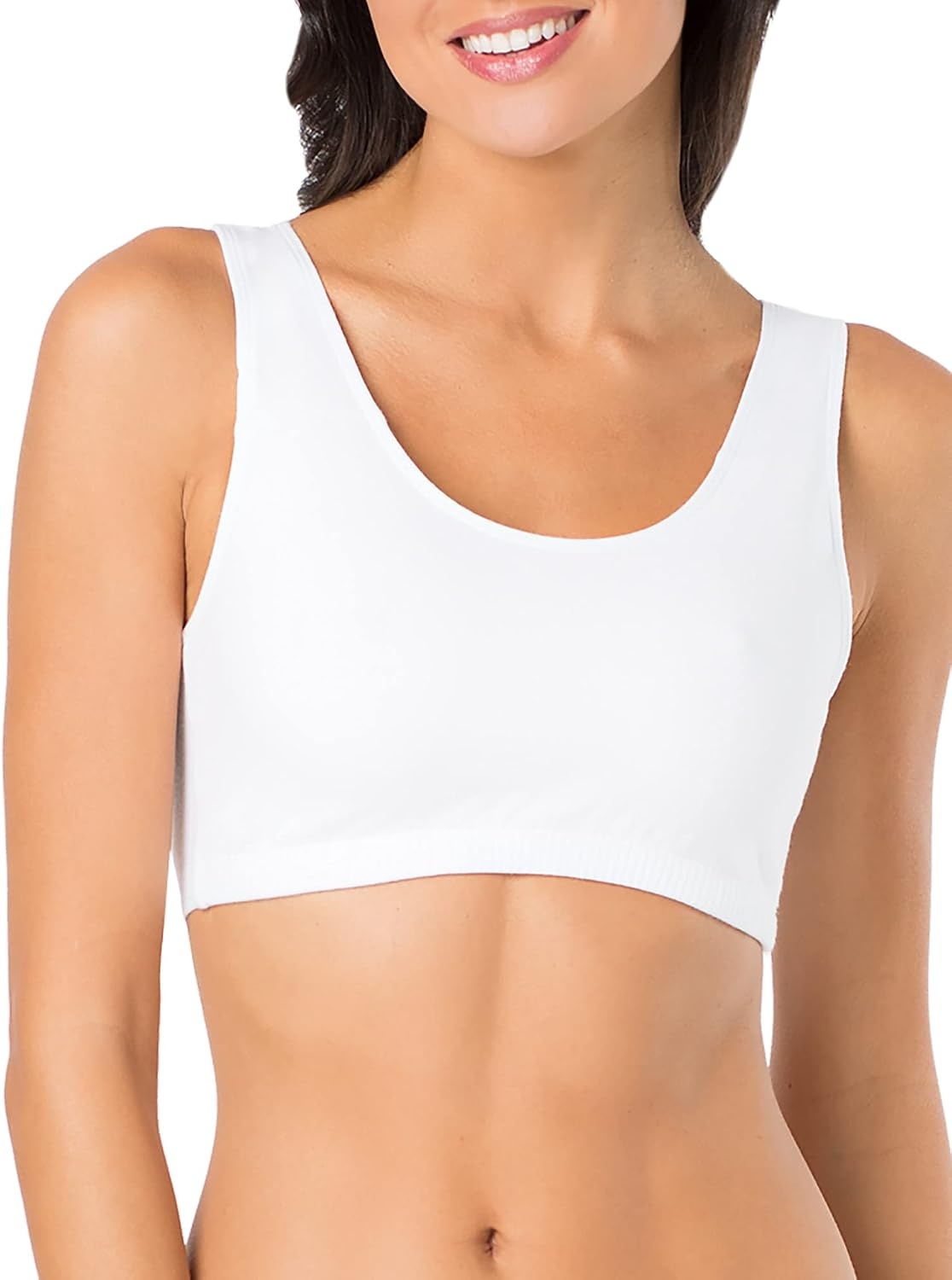 image:imageFruit of the Loom Womens Wireless Cotton Sports Bra MultipackMint ChipWhiteGrey Heather