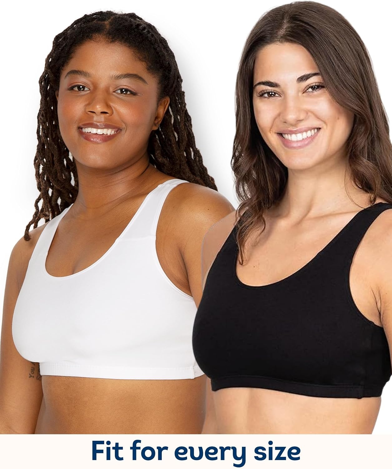 image:imageFruit of the Loom Womens Wireless Cotton Sports Bra MultipackRed HotWhiteBlack