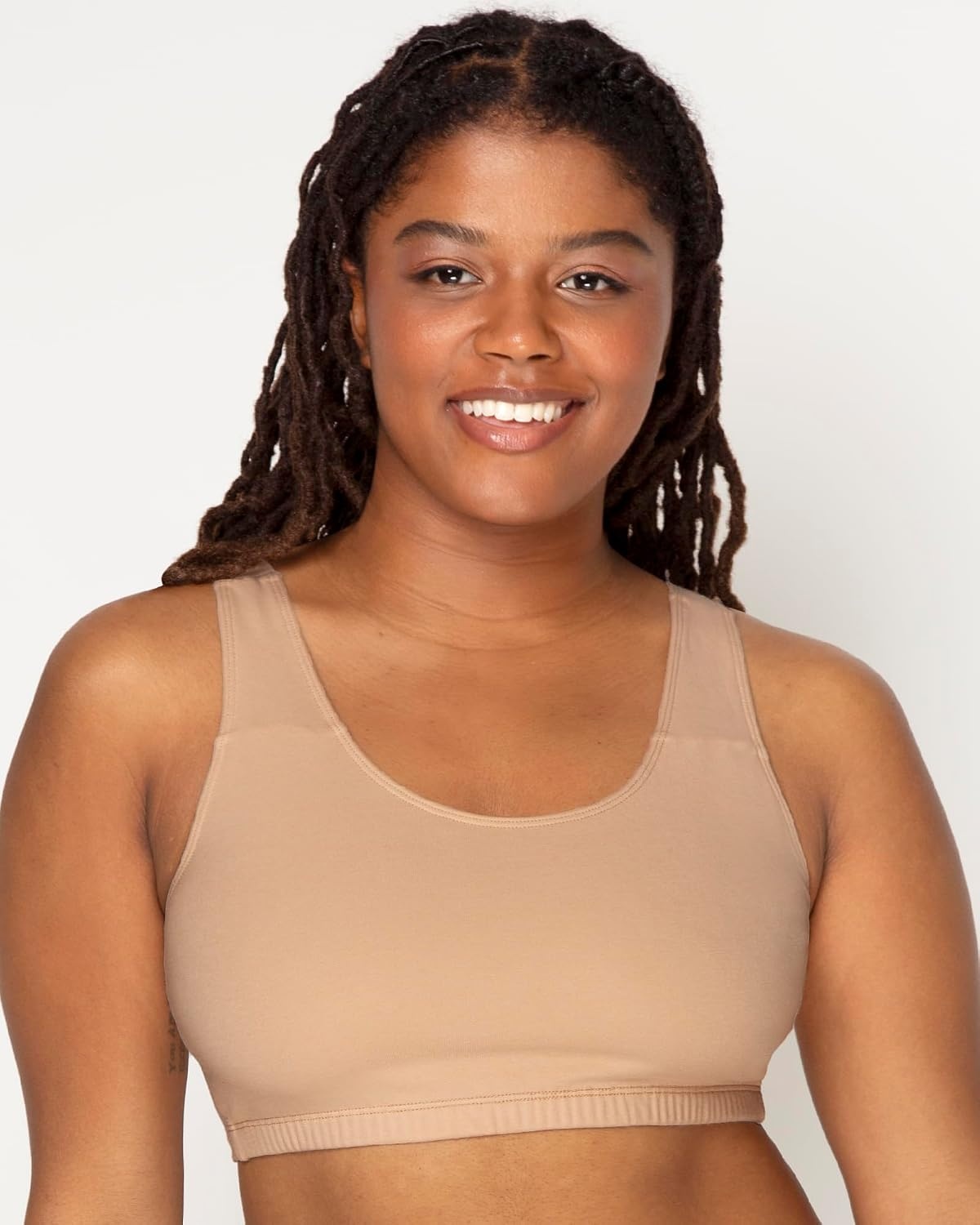 image:imageFruit of the Loom Womens Wireless Cotton Sports Bra MultipackWhiteSandBlack