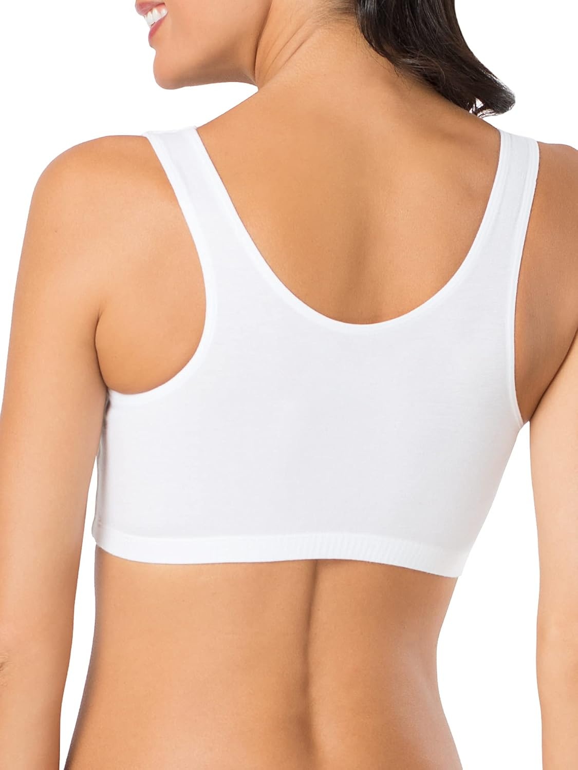 image:imageFruit of the Loom Womens Wireless Cotton Sports Bra MultipackWhiteWhiteWhite