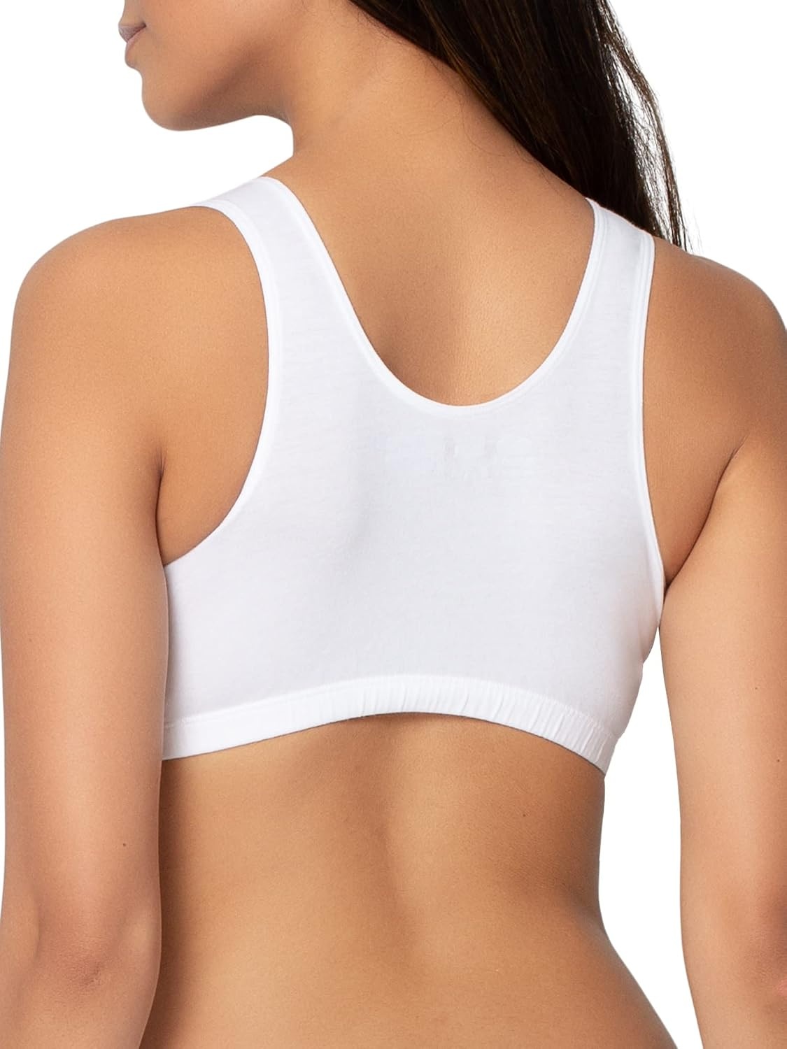 image:imageFruit of the Loom Womens Wireless Cotton Sports Bra MultipackWhiteWhiteWhite