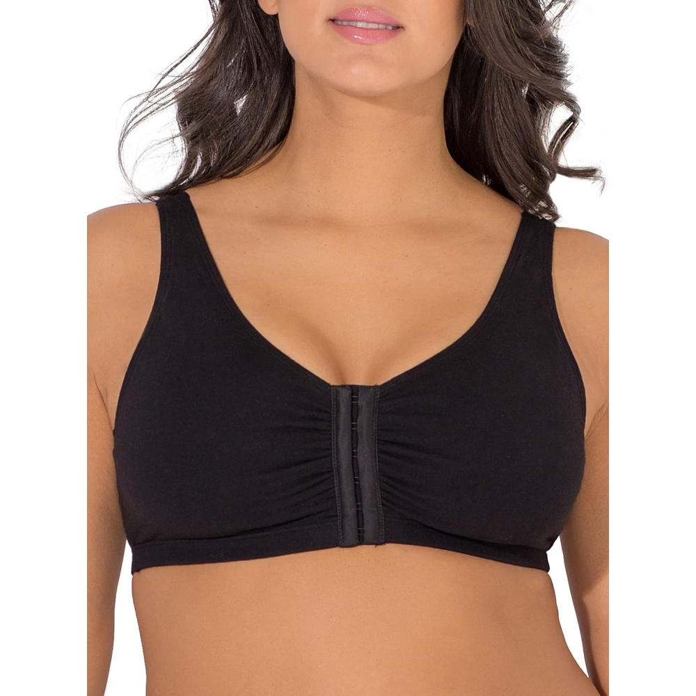 image:imageFruit of the Loom Womens FrontClose Sports Bra MultiPackBlack Hue
