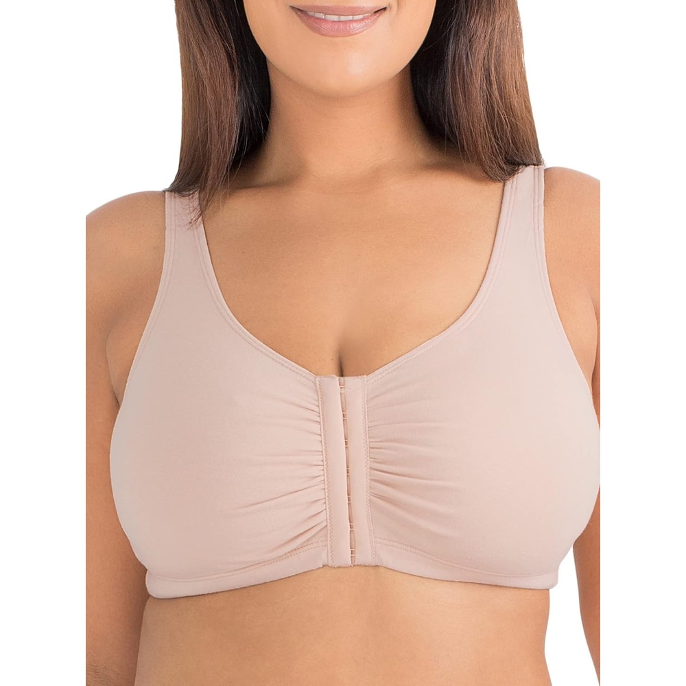 image:imageFruit of the Loom Womens FrontClose Sports Bra MultiPackSand