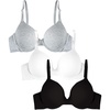 Black/White/Grey Heather