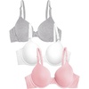 Blushing Rose/White/Grey Heather