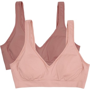 Fruit of The Loom Women’s Wireless Seamless Bra(Rose Shadow/Premium Plum)