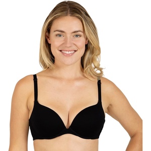 Fruit of the Loom Women’s Everyday Cotton Push-up Bra(Black Hue)