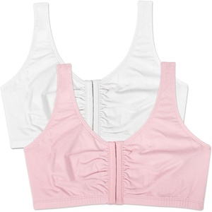 Fruit of the Loom Women’s Front-Close Sports Bra Multi-Pack(White/Blushing Rose)