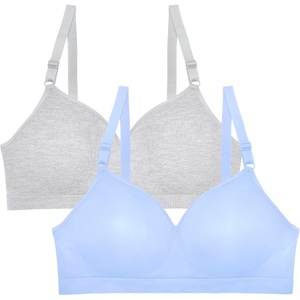 Fruit of the Loom Women’s Fruit of the Loom Womens Wireless Push-up Bra(Deja Blue/Grey Heather)
