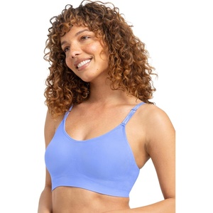 Fruit of the Loom Women’s Seamless Wireless Bra, Padded Bralettes(Cornflower Blue)