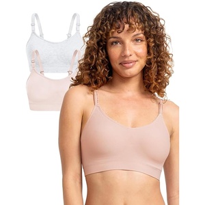 Fruit of the Loom Women’s Seamless Wireless Bra, Padded Bralettes(Rose Shadow/Grey Heather)