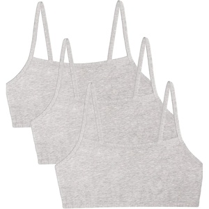 Fruit of the Loom Women’s Spaghetti Strap Cotton Cami Sports Bra Multipack(Grey/Grey/Grey)