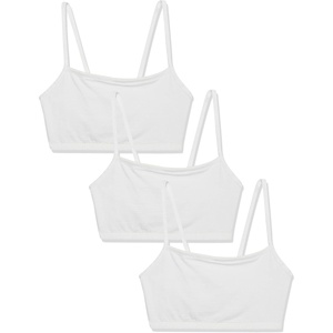 Fruit of the Loom Women’s Spaghetti Strap Cotton Cami Sports Bra Multipack(White/White/White)