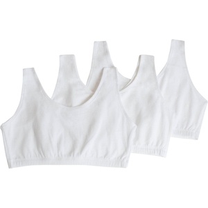 Fruit of the Loom Women’s Wireless Cotton Sports Bra, Multipack(White/White/White)
